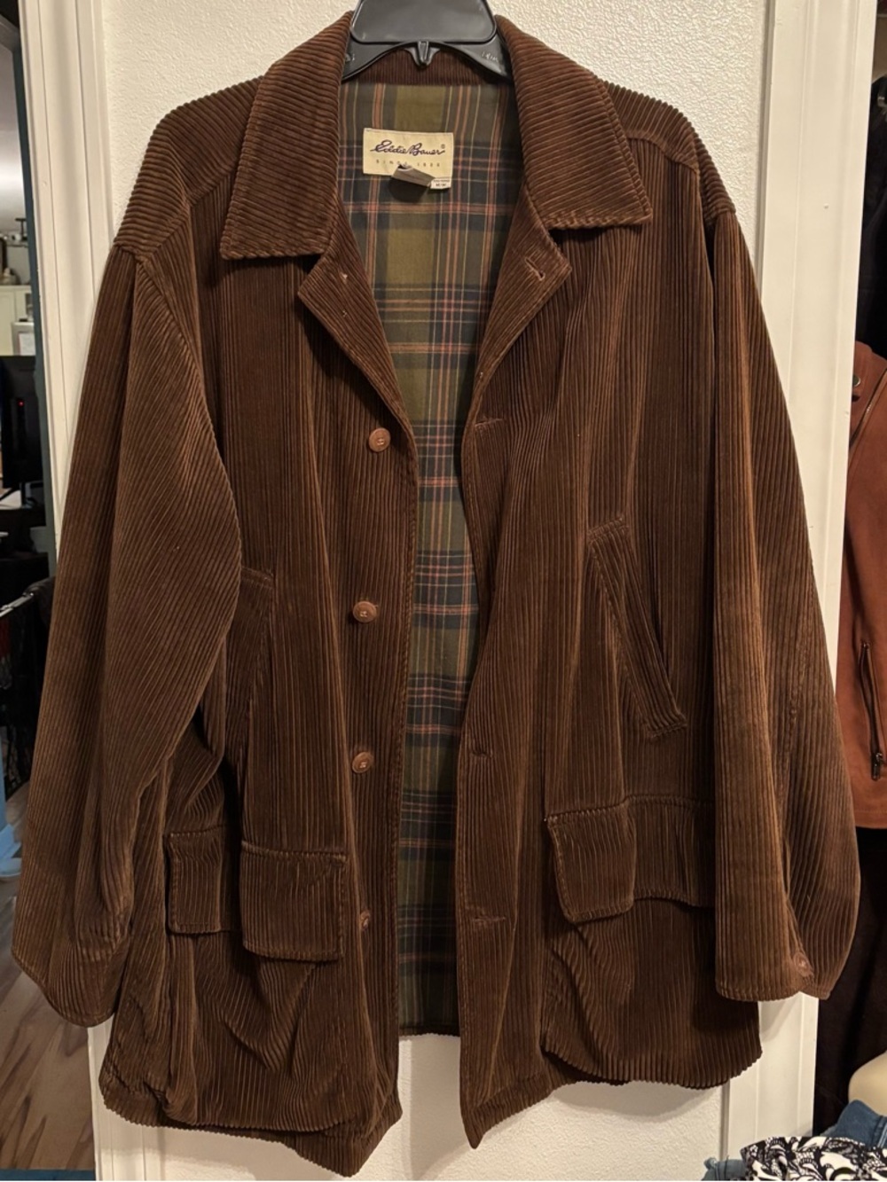 Vintage Eddie Bauer Brown Corduroy Men's Jacket M